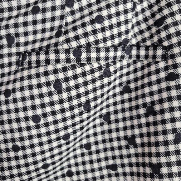 Talbots Pants Women's Wool Plaid Polka Dot Ankle Size 10P Black White Kitschy - Picture 5 of 9